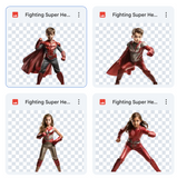 Magical Fighting Super Hero Model Overlays