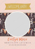 Girl Woodland Announcement Template