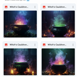 Witch's Cauldron Background Bundle