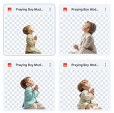 Magical Praying Boy Model Overlays