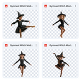 Magical Gymnast Witch Model Overlays