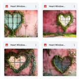 Heart Window Background Bundle