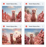 Sweet Alpaca Background Bundle