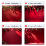 Crimson Holly Studio Background Bundle