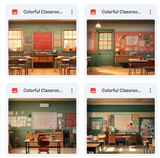 Colorful Classroom Background Bundle