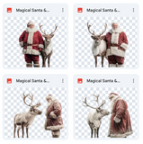 Magical Santa & Reindeer Model Overlays