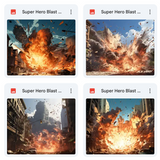 Super Hero Blast Background Bundle