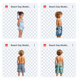 Magical Beach Day Model Overlays