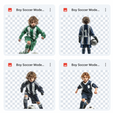 Magical Soccer Boy Model Overlays