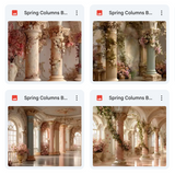 Spring Columns Background Bundle