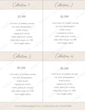Wedding Pricing Guide Template #2