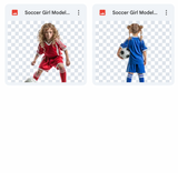 Magical Soccer Girl Model Overlays