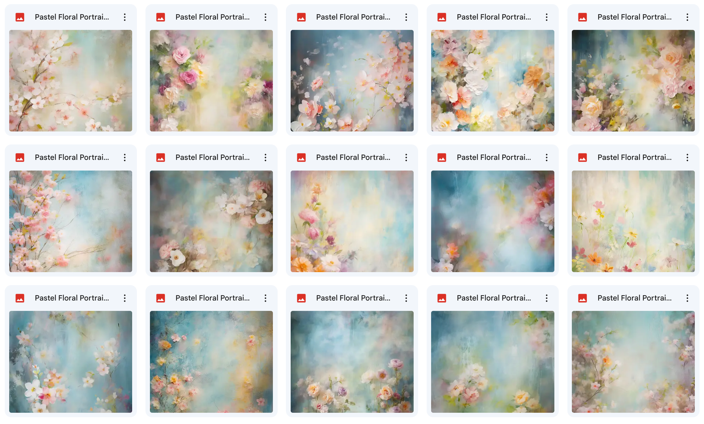 Grand Pastel Floral Portrait Background Bundle - Meg Bitton Productions