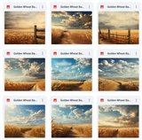 Ultimate Golden Wheat Background Bundle