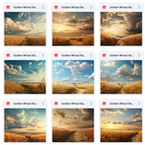 Ultimate Golden Wheat Background Bundle