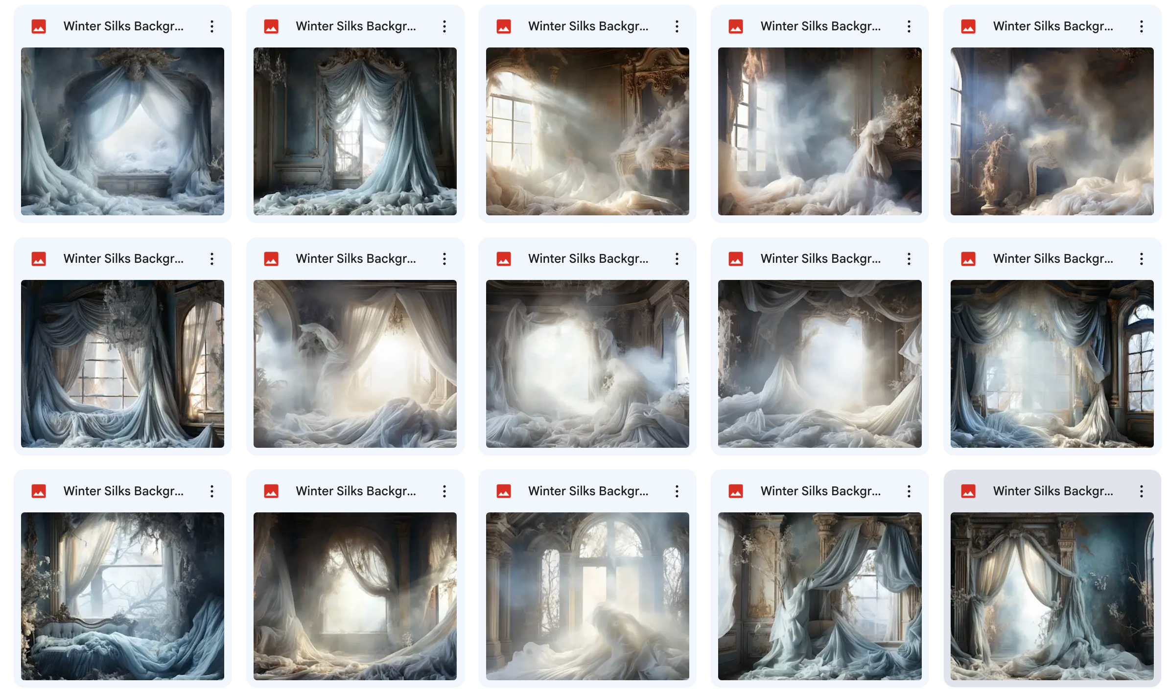 Ultimate Winter Silks Background Bundle - Meg Bitton Productions
