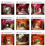 Ultimate Tropical Bougainvillea Paths Background Bundle