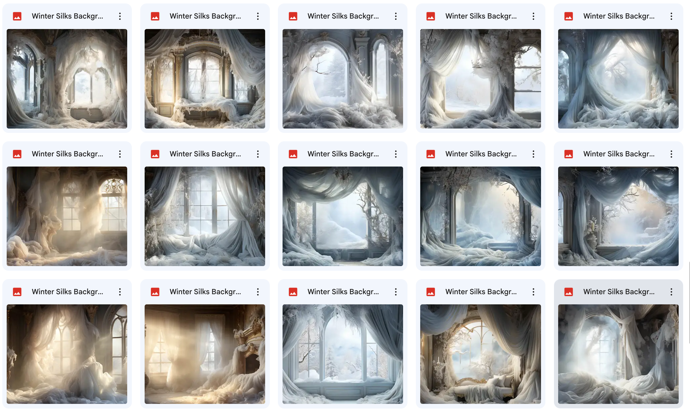 Ultimate Winter Silks Background Bundle - Meg Bitton Productions