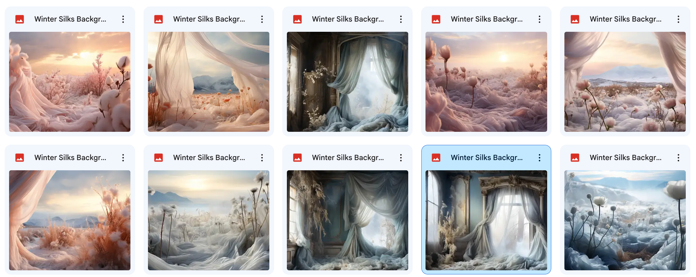 Ultimate Winter Silks Background Bundle - Meg Bitton Productions
