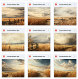 Ultimate Golden Wheat Background Bundle