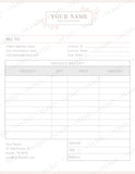 Invoice Form Template