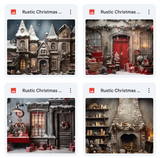 Ultimate Rustic Christmas Studio Background Bundle