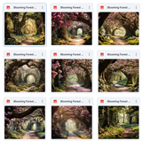 Ultimate Blooming Forest Background Bundle
