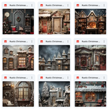 Ultimate Rustic Christmas Studio Background Bundle