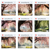 Ultimate Spring Willows Background Bundle