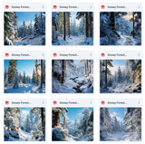 Ultimate Snowy Forest Background Bundle