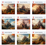 Ultimate Autumn Castle Background Bundle
