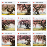 Ultimate Spring Willows Background Bundle