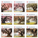 Ultimate Spring Willows Background Bundle