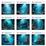 Ultimate Underwater World Background Bundle