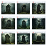 Ultimate Haunted Tombstone Background Bundle