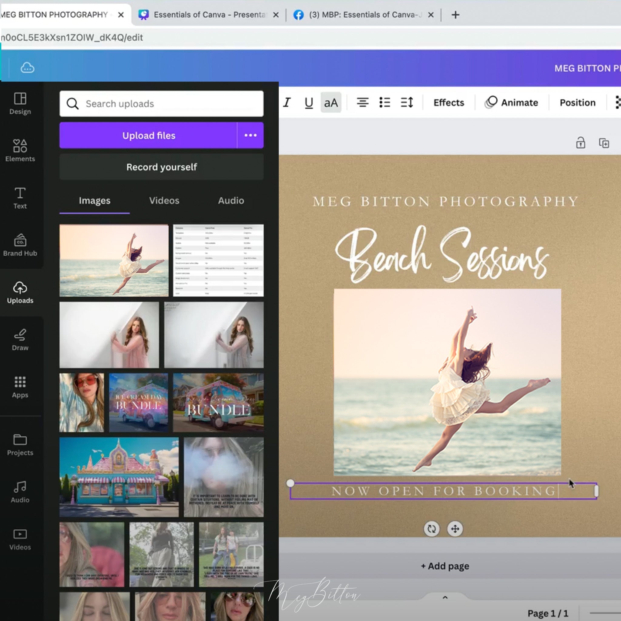 Essentials of Canva - July 2023 - Meg Bitton Productions