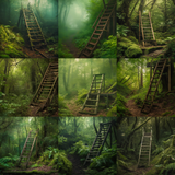 Forest Ladder Digital Background Bundle - Meg Bitton Productions