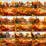 Whimsical Pumpkin Patch Background Bundle - Meg Bitton Productions