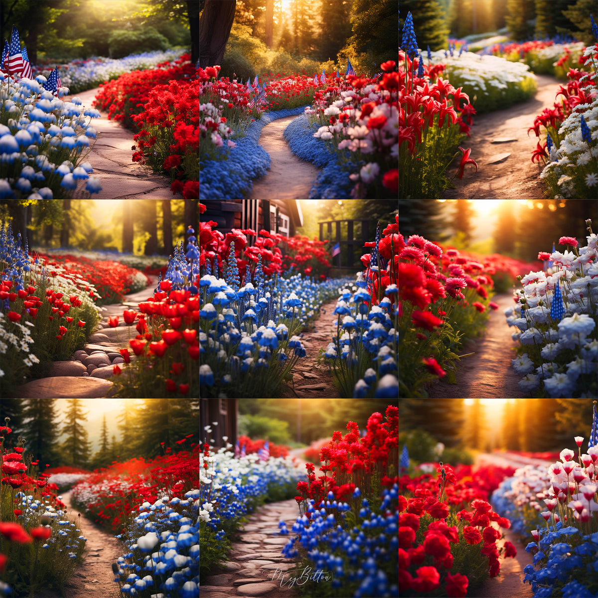 Ultimate Patriotic Path Background Bundle