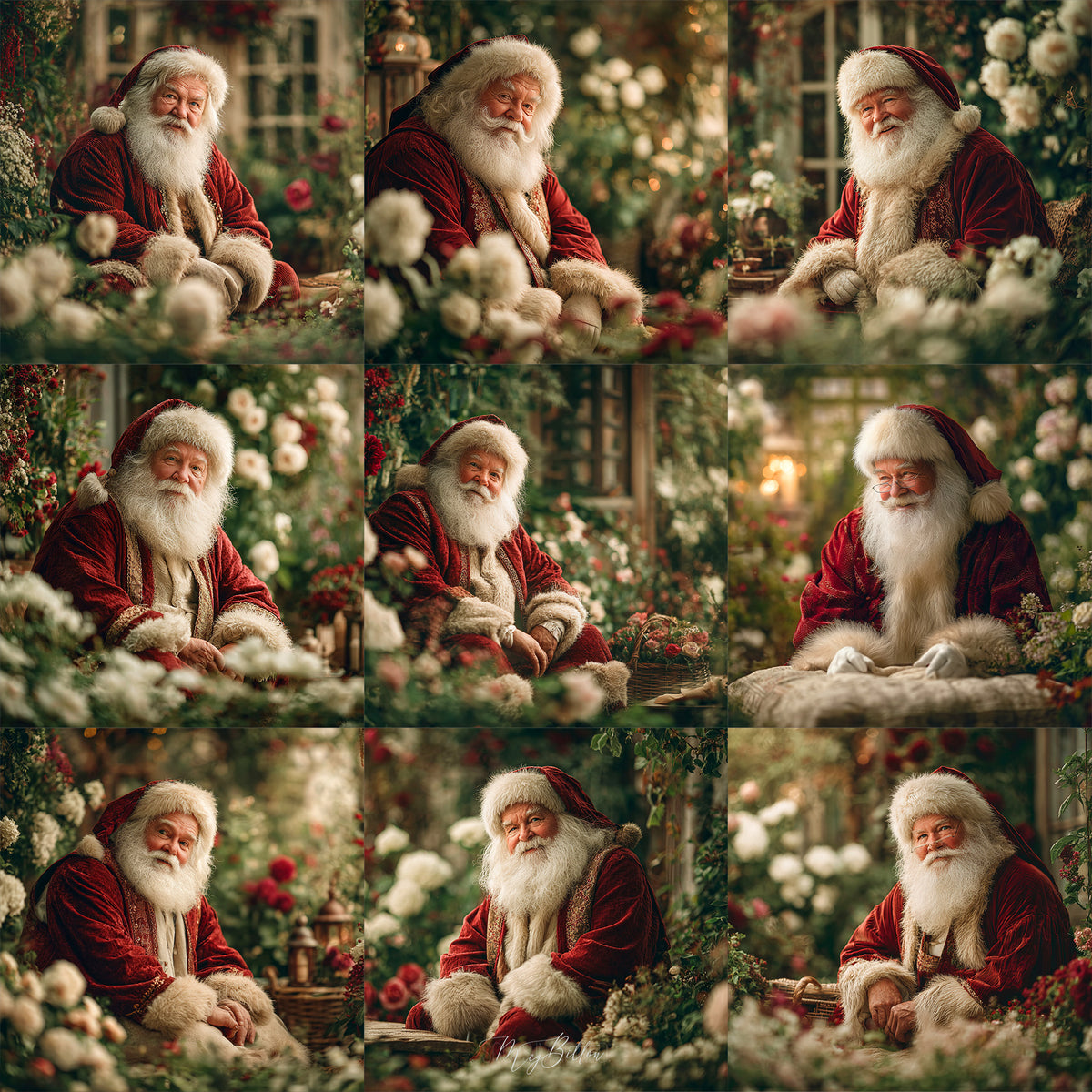 Garden Santa Background Bundle