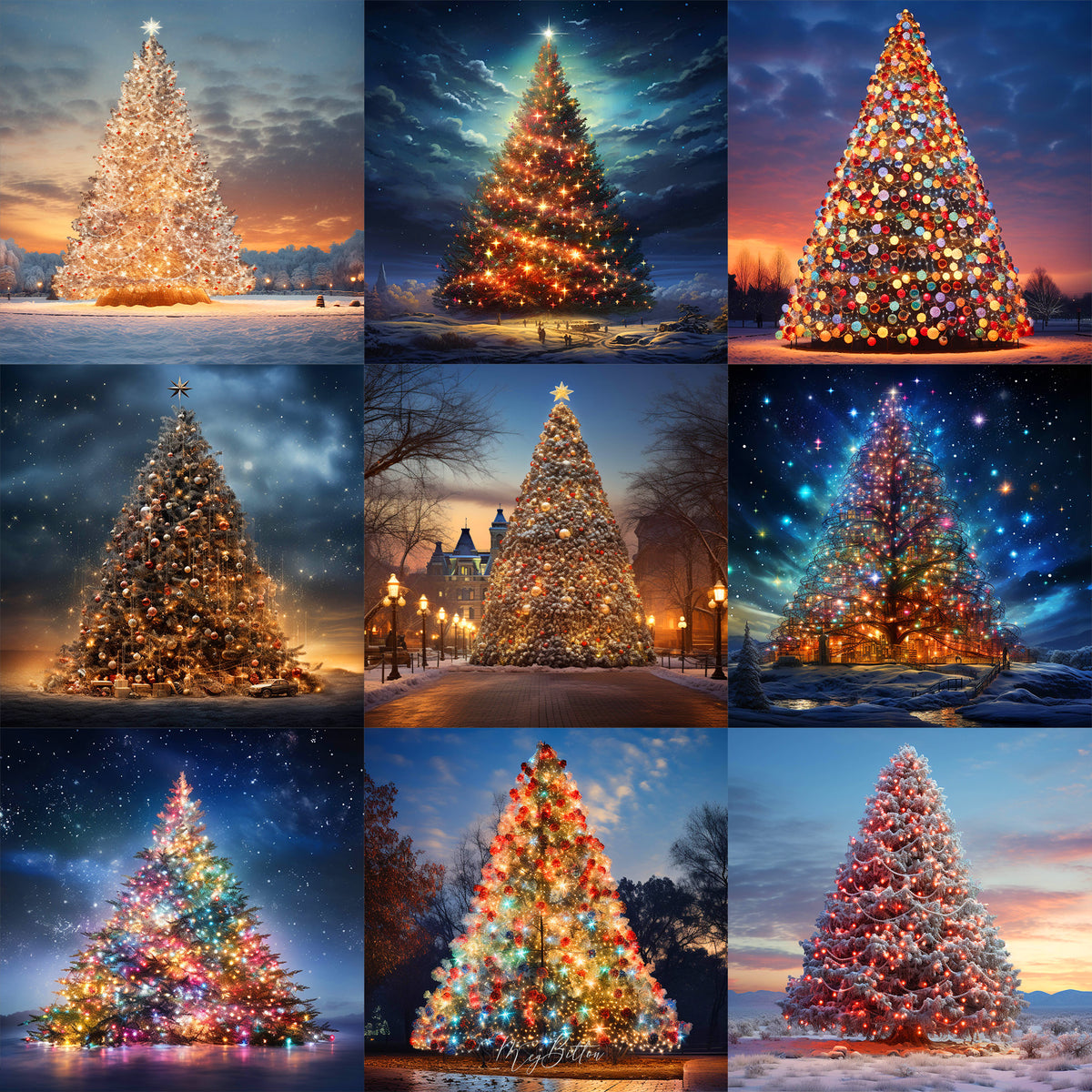 Ultimate Christmas Tree Background Bundle