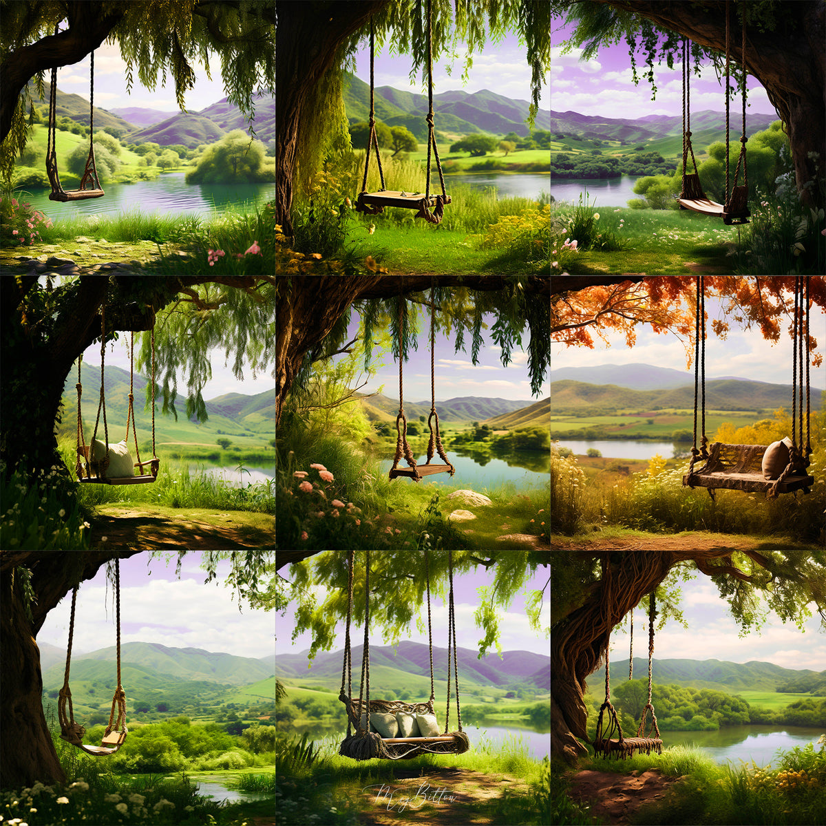Spring Swing Background Bundle