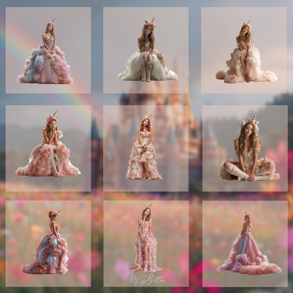 Magical Unicorn Princess Model Overlays