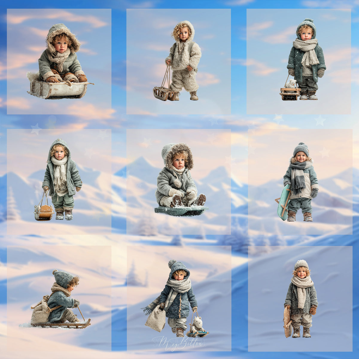 Magical Sledding Model Overlays