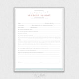 Newborn Questionnaire Template