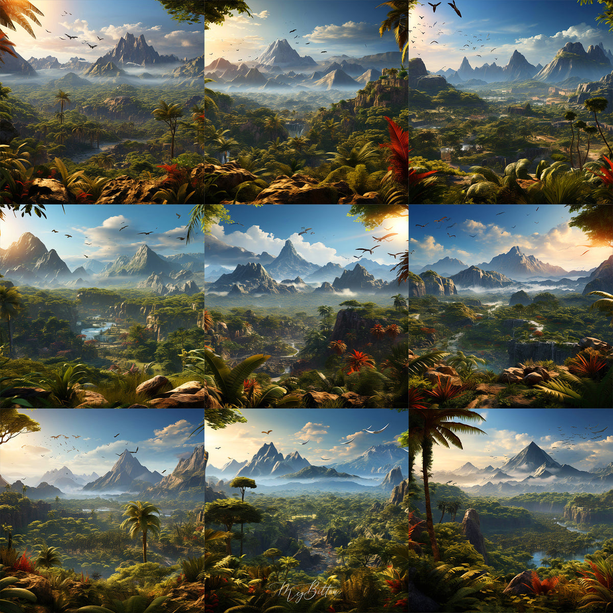 Jurassic Vista Background Bundle