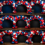 Red White & Blue Balloon Arch Background Bundle