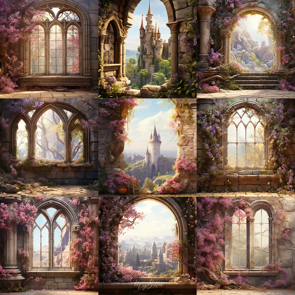 Tower Window Background Bundle