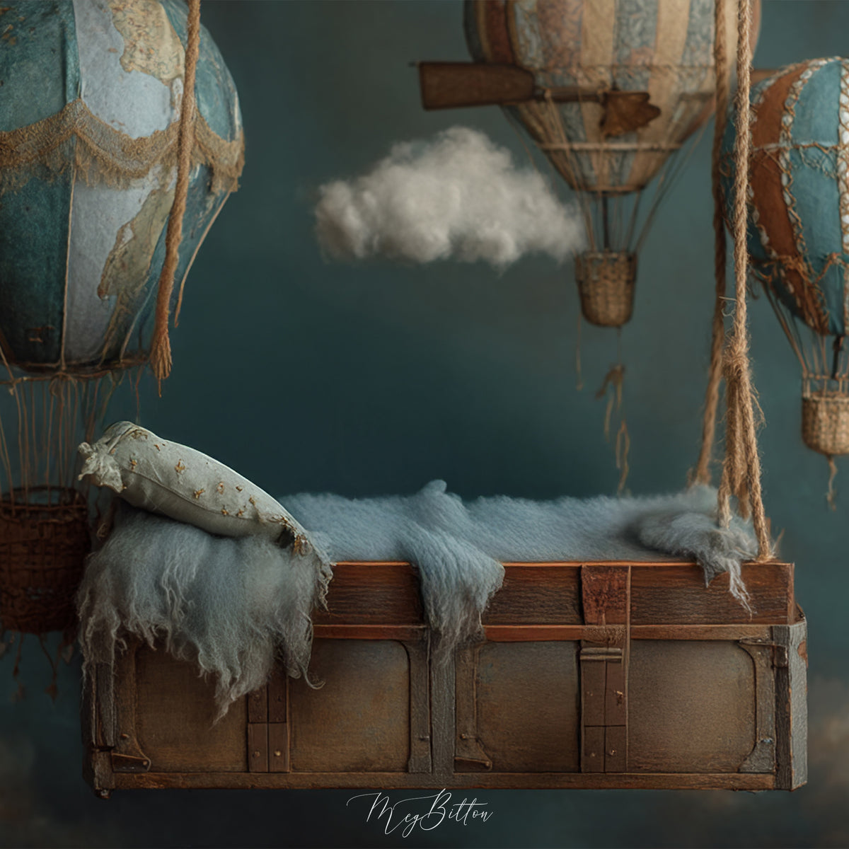 Digital Background: Antique Balloon Ride