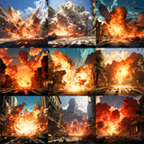 Super Hero Blast Background Bundle